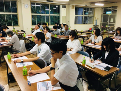 Participants learning useful English phrases