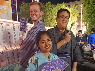 International participants in yukata