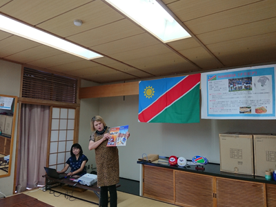 Ms. Sasaki from Namibia telling about her country