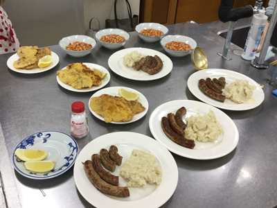 Typical Namibian dishes made by the participants